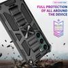 Camouflage Rüstung Stoßfeste Hülle Für Samsung Galaxy A15 A16 A17 A26 A36 A55 A56 TPU Rahmen Kunststoff Versteckter Ständer Handyhülle
