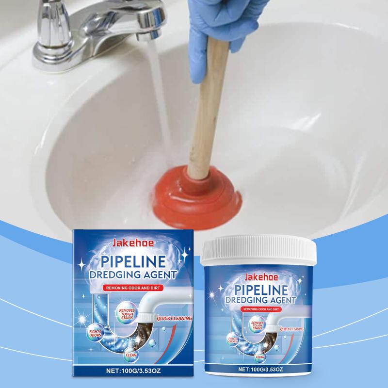 Pipeline Dredging Agent Efficiently Remove Blockages In Pipelines Eliminate Odors Dissolve Oil Stain Strong Drain Cleaner Powder