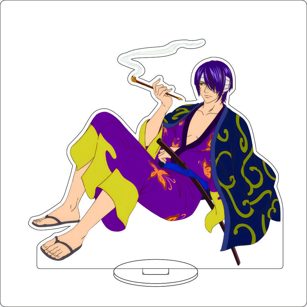 16CM Anime Gintama Cosplay Acrylic Stand Ornaments Kagura Kondou Isao Katsura Kotarou Sakata Gintoki Figure Stand Gifts