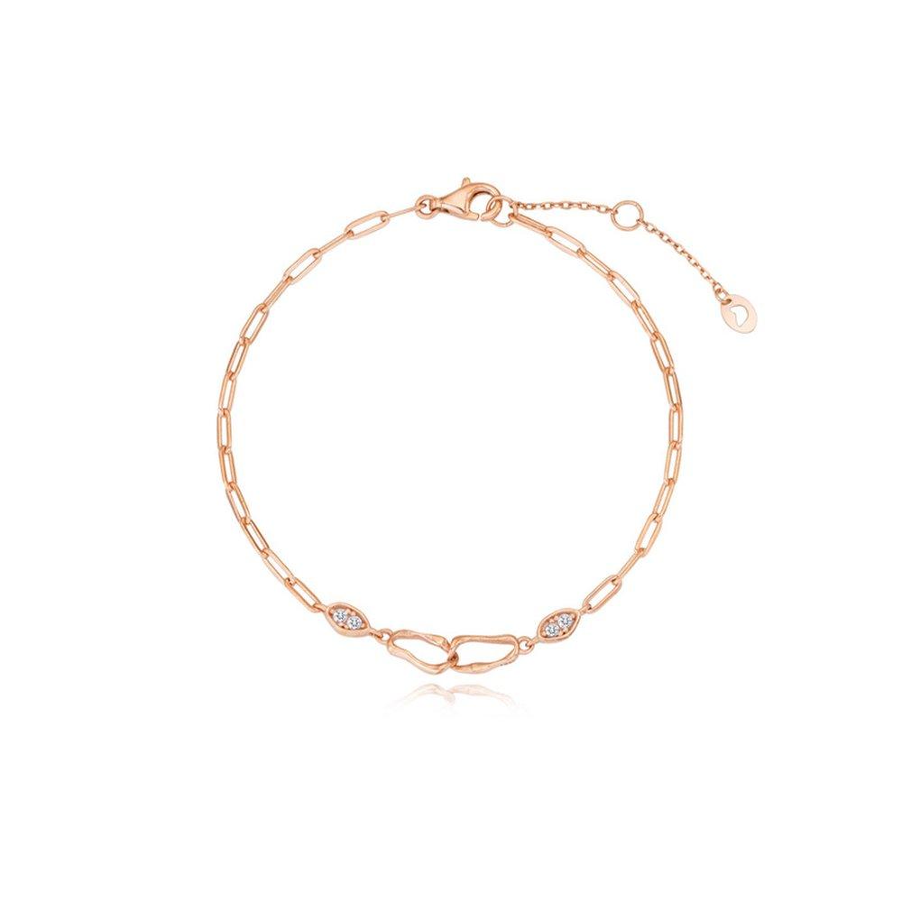 Wavelet Point Pink Silver Bracelet Tbesvp08040-1M