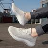 Fashion Green Unisex Breathable Casual Flying Woven Lightweight Sport Sneakers Slip-on Non-Slip Jogging Shoes for Couples Women Men
