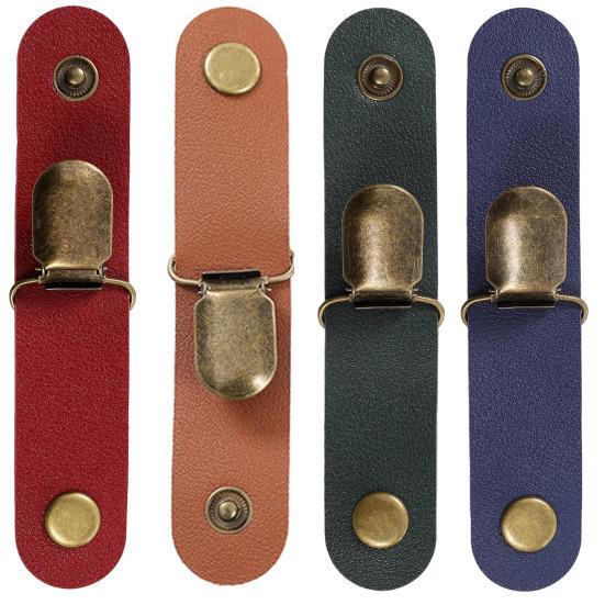 1 szt./4 szt. Sztuczna skóra, klips do kapelusza, lekki, zewnętrzny, łatwy w użyciu, turystyczny, kempingowy, przeciwsłoneczny, do kapelusza, akcesoria podróżne