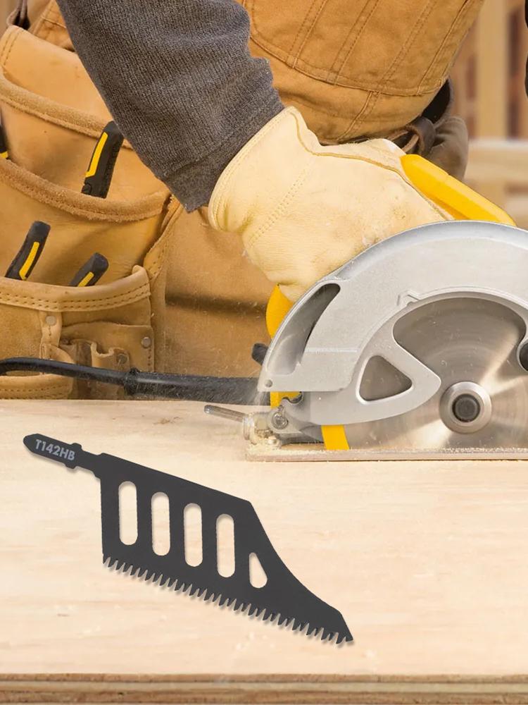 5pcs Jigsaw Blade T Shank Scroll Saw Blades Universal Jig Saw Blades Set for Wood Aluminum Tight Spaces