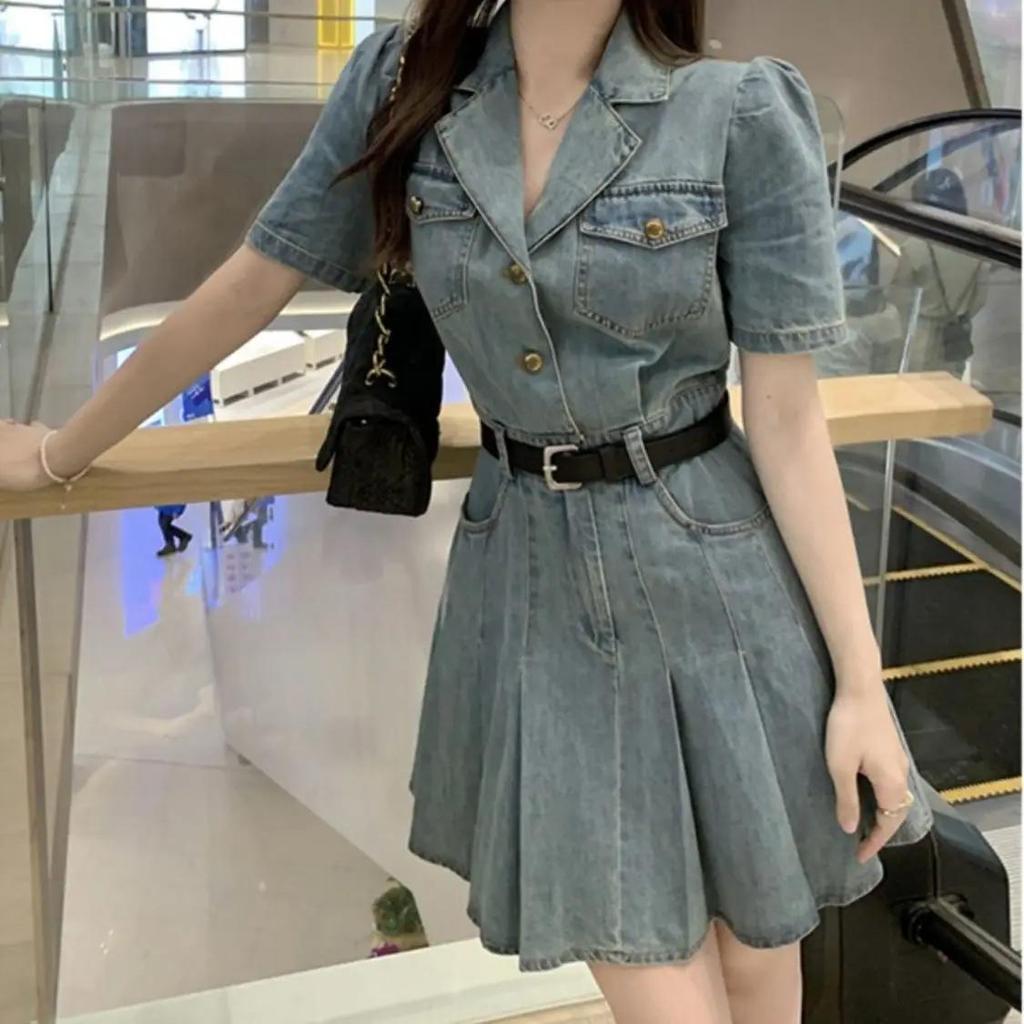 Woman Dress Short Tight Dresses for Women Bodycon Denim Fashion Summer Women's Clothing