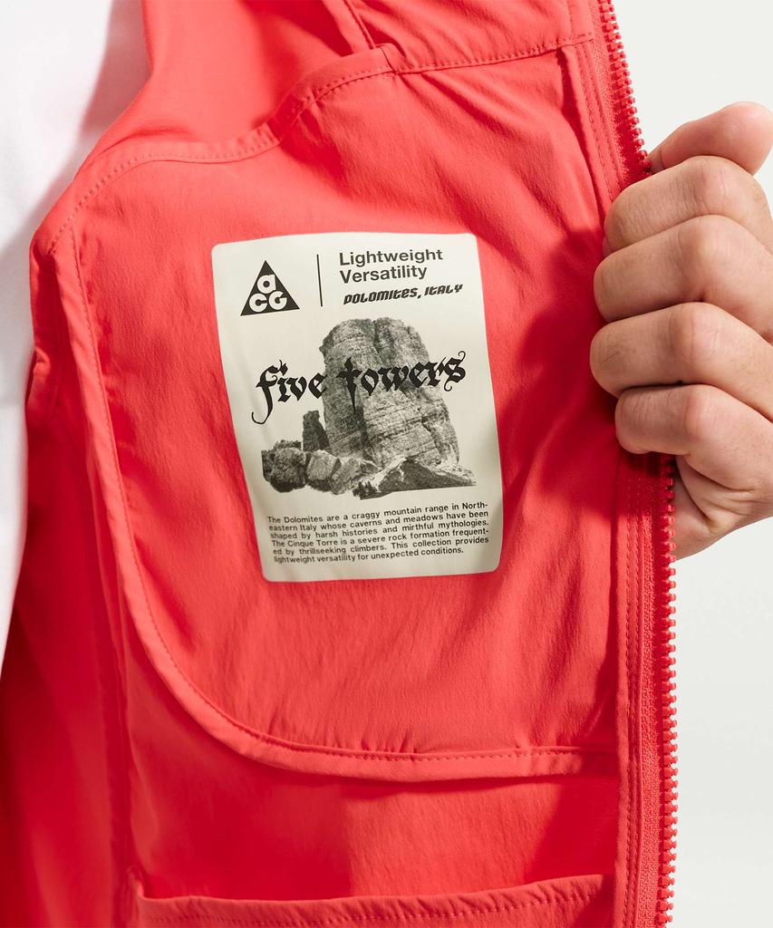 Nike Acg Five Towers Uv Protection Jacket - Light Crimson: Summit White / If0960-696