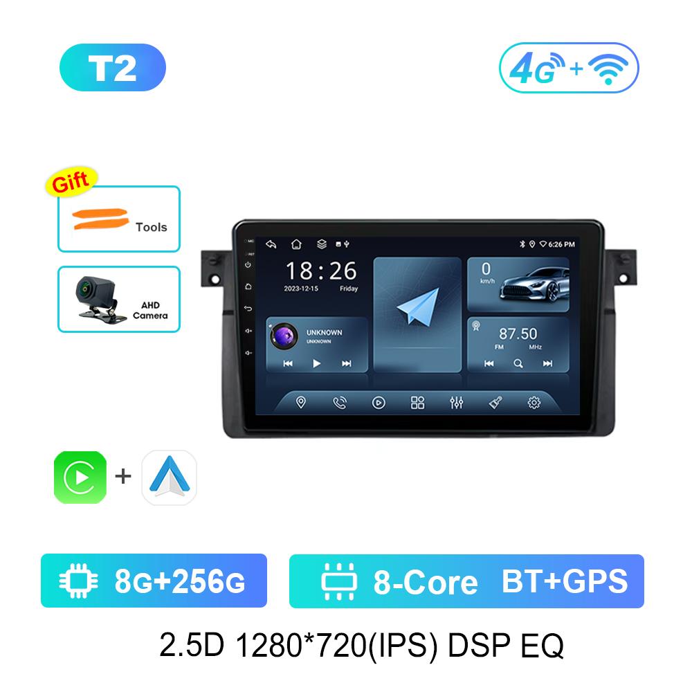Android Car Radio Multimedia Video Player for BMW E46 M3 318/320/325/330/335 Bluetooth GPS Navigation WiFi HD Touch Screen