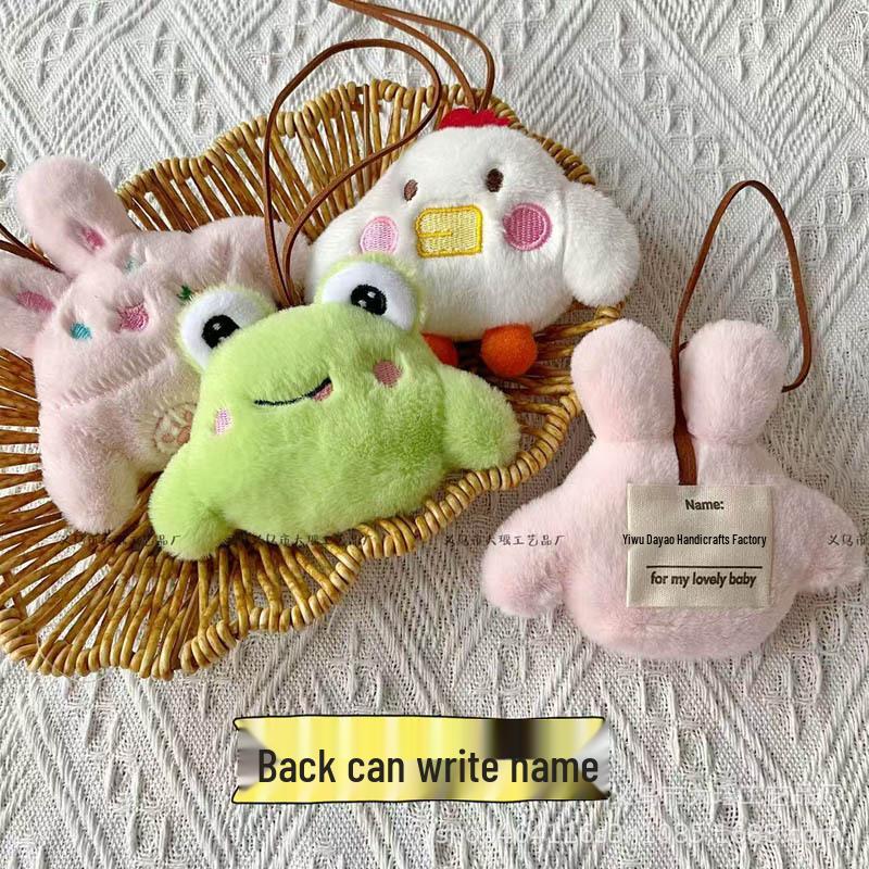 Cute Rabbit Frog Plush Pendant - Animal Series Ornament & Gift