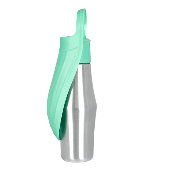 750ML Portable Dog Water Bottle, Leak-Proof Stainless Steel Water Bowl for Dog Cats, Large Capacity Outdoor Travel Pet Water Dispenser