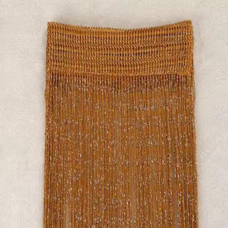 

12x3m Door String Curtain Shiny Tassel Flash Line Door Window Curtain Valance Divider Decorative for Party Bedroom Wedding W100 by H200cm