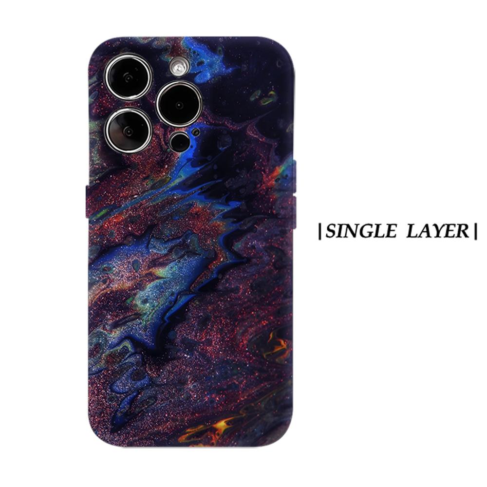 

Galaxy Marble Swirl Phone Case for IPhone 17AIR 16E 16 15 14 13 12 11 17 Pro Max Plus Double-layer Back Cover IPHONE17PROMAX