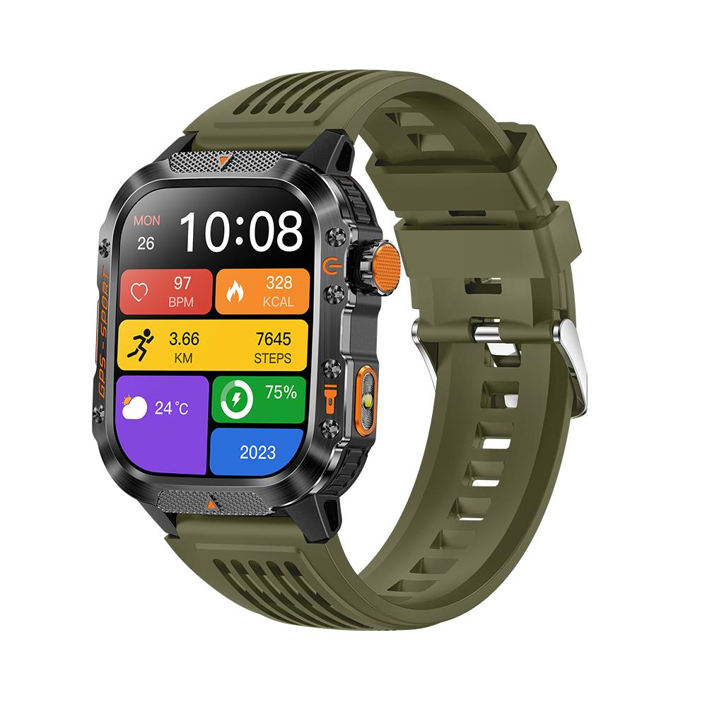 New Military Smartwatch Real GPS Compass Outdoor Smart Watch 3ATM Waterproof Sports Watches for Man Woman Electronics Clock