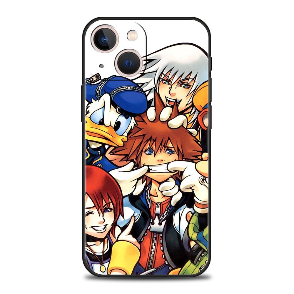 

Роскошный чехол для телефона в стиле аниме Kingdom Hearts для iPhone 13 14 Mmini 11 12 Pro Max 7 8 Plus SE X XR XS мягкий черный чехол Fundas Shell iPhone 14