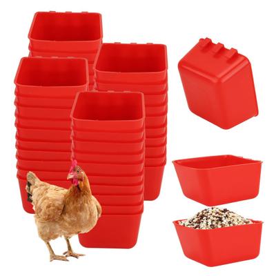 5 Pcs Chicken Cage Cups Bird Hanging Feeders Poultry Water Bowls with Hook Food Bowls for Bunny Pigeon Small Animals