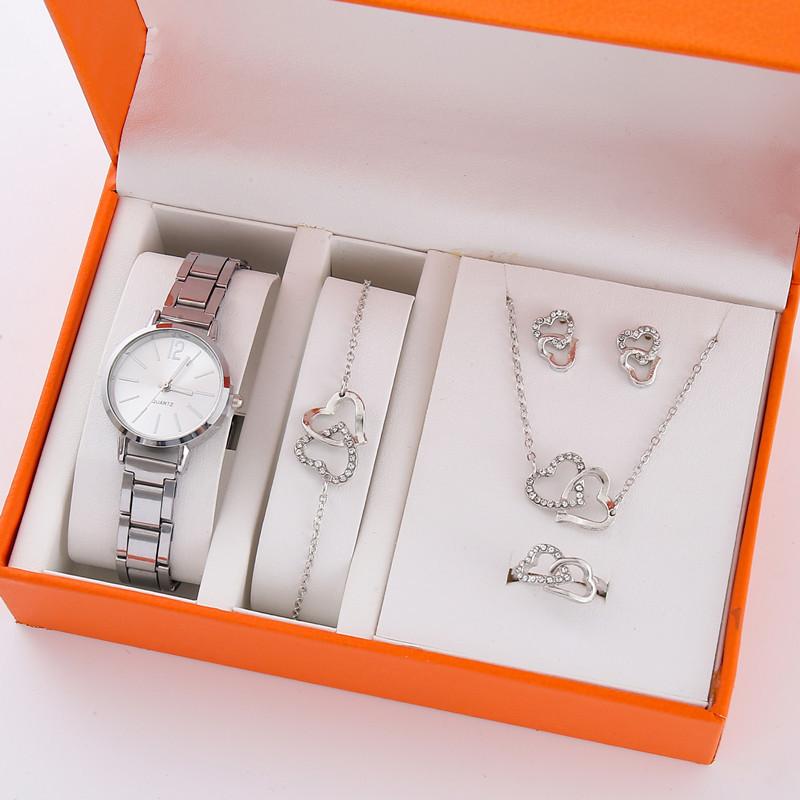 Temperament Steel Belt Women'S Watch Watch Fashion Simple Trend Women'S Quartz Watch Bracelet Set
