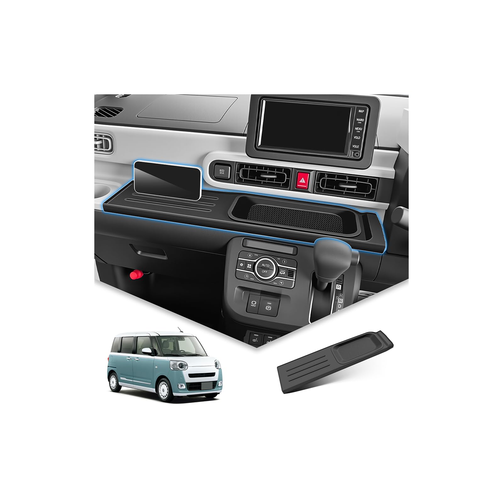 

Консольный лоток BIBIBO для Daihatsu Move Canvas Силиконовый Легкая установка LA850/860S, Коврик, Нескользящий,