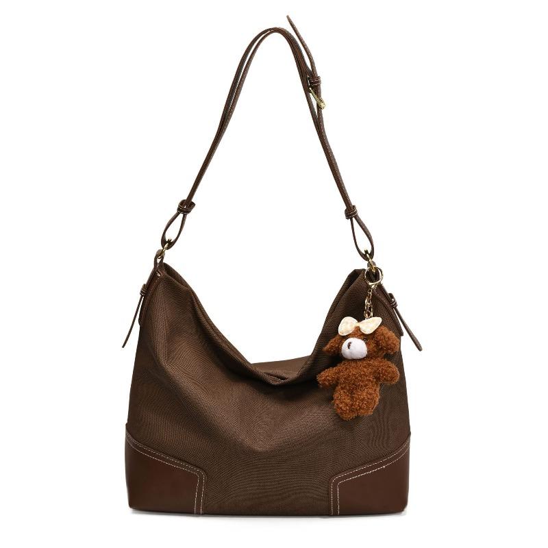 arge capacity fashion bag women's new casual splicing contrasting color shoulder underarm bag versatile messenger bag