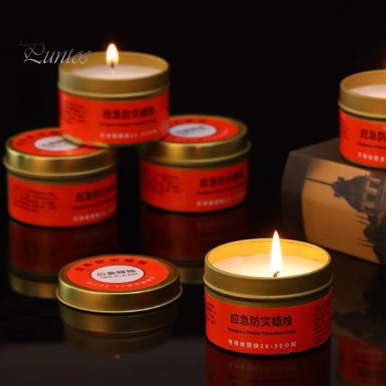 Smoke-free Candle Emergency 30 Hours Smoke-Free Odorless Survival Windproof Typhoon Disaster Prevention Candles for Power Outages Camping