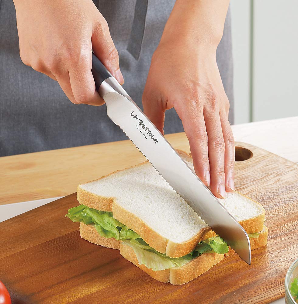 Tamahashi La Bettola Stainless Steel Knife 4-Piece Set, Black, LB-259