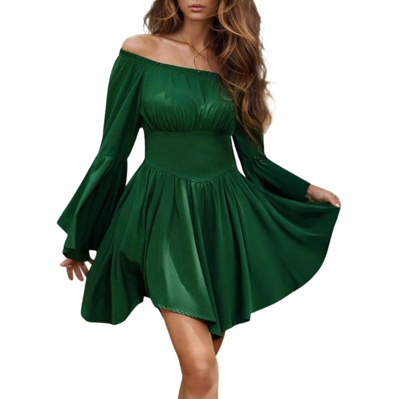 Renaissance Costume Women Medieval Pirate Corset Dress Off Shoulder Bells Sleeve Fairys Dress