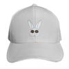 bunny rabbit face with round sunglasses Baseball Cap Trucker Hat Luxury Cap Big Size Hat Ball Cap Golf Women Unisexs