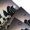 Black Rose Silhouette Shower Curtain - Elegant and Modern Bathroom Decor