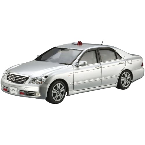 Aoshima Bunka Kyozai 1/24 Scale The Patrol Car Series No. 3 Toyota GRS182 Crown Patrol Car for Traffic Enforcement (2005) Plastic Model
