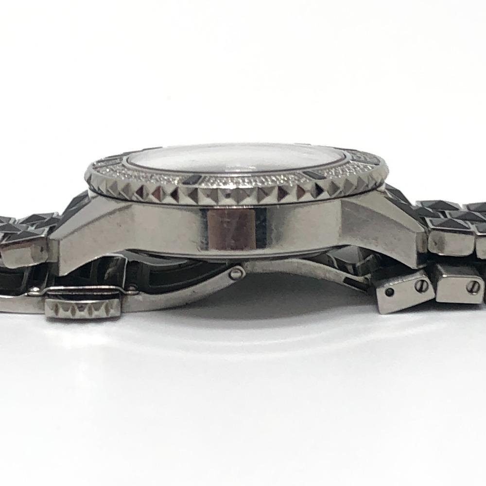 Dior CD113119 Crystal Diamond Bezel 16P Quartz Date Watch Round Face Wristwatch