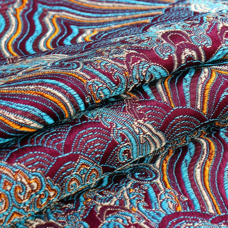 Ancient Style Silk Satin Fabric for Traditional Chinese Tang Suit Cheongsam Embroidered Hanfu Material Handcraft Packaging Cloth