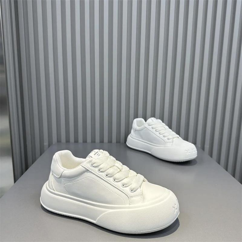 

New autumn low-top platform shoes, leather shoes, solid color casual shoes ms 38 белый