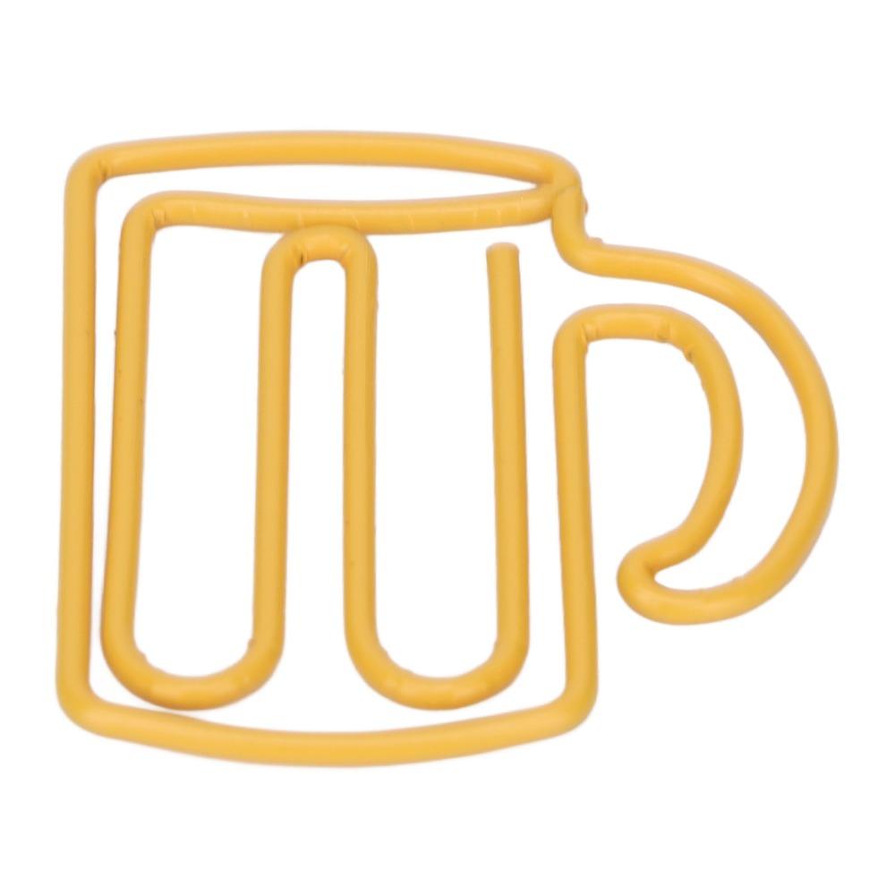 100Pcs Cup Shape Cute Paper Clips Plastic-coated Metal Small Paper Clips  Office Supplies