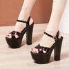 15CM High Heel Platform Sandals for Women Fashion Party Nightclub Pumps Open Toe Ankle Strap Ladies Shoes Sandalias De Mujer