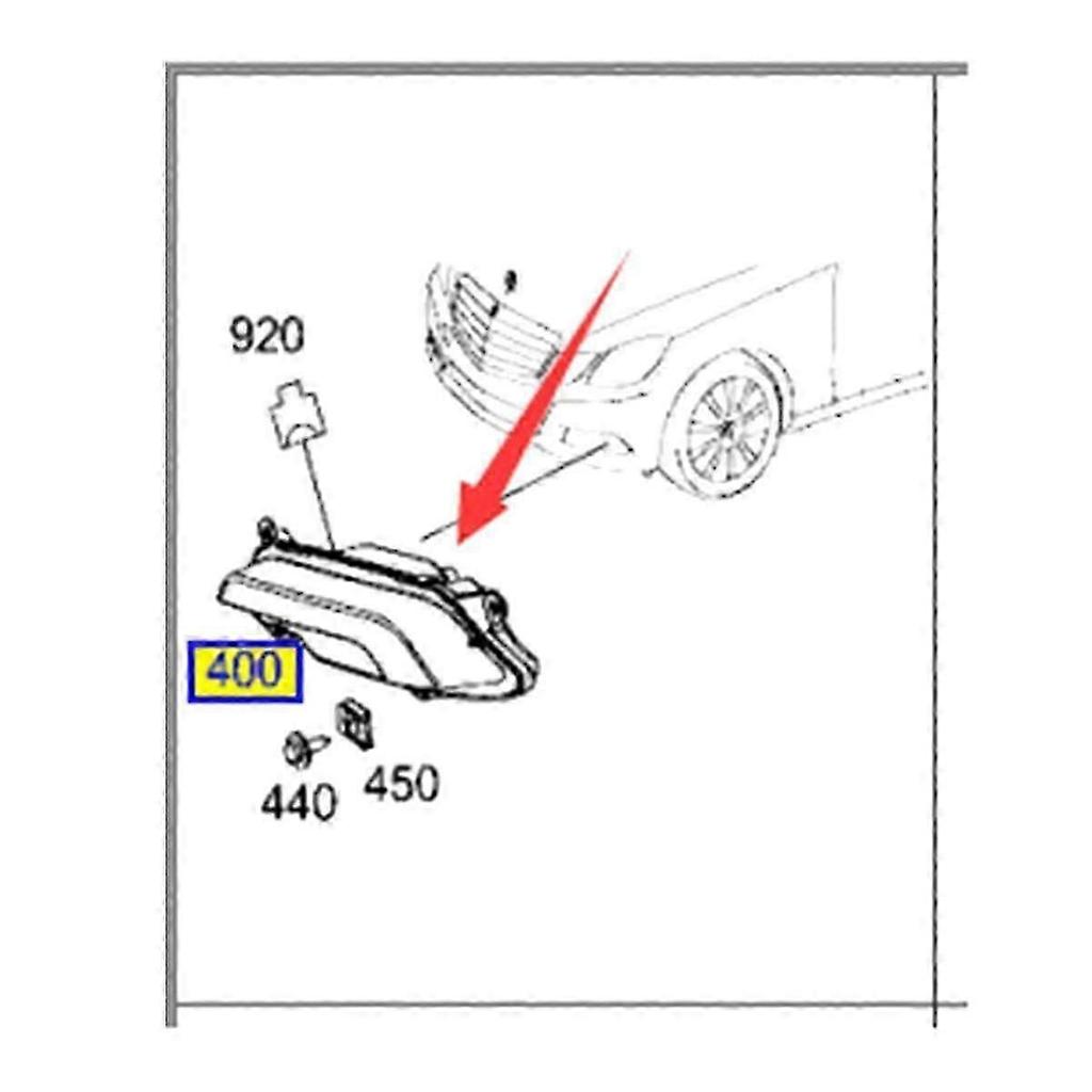 Right Front Fog Lamp Daytime Running Lamp for E Class W212 A2128200856