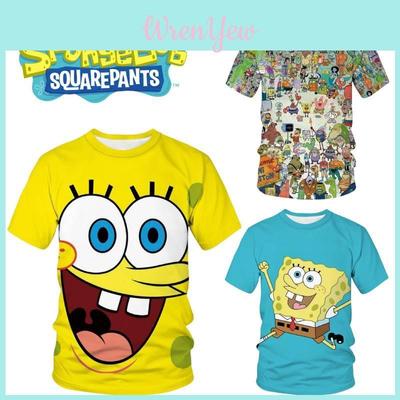 Cute 3d Spongebob Squarepants Cartoon T-shirt For Boys And Girls