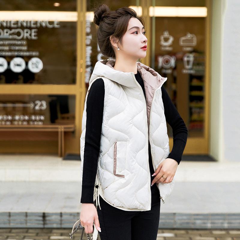 Autumn and winter new down cotton vest female students loose vest wear versatile vest vest jacket