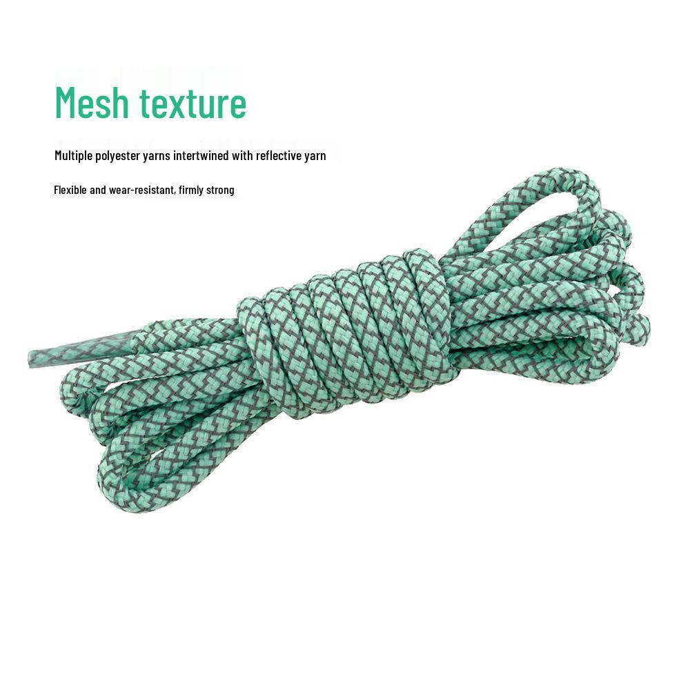 17 Reflective Round Fluorescent Shoelaces for Casual Basketball Shoes