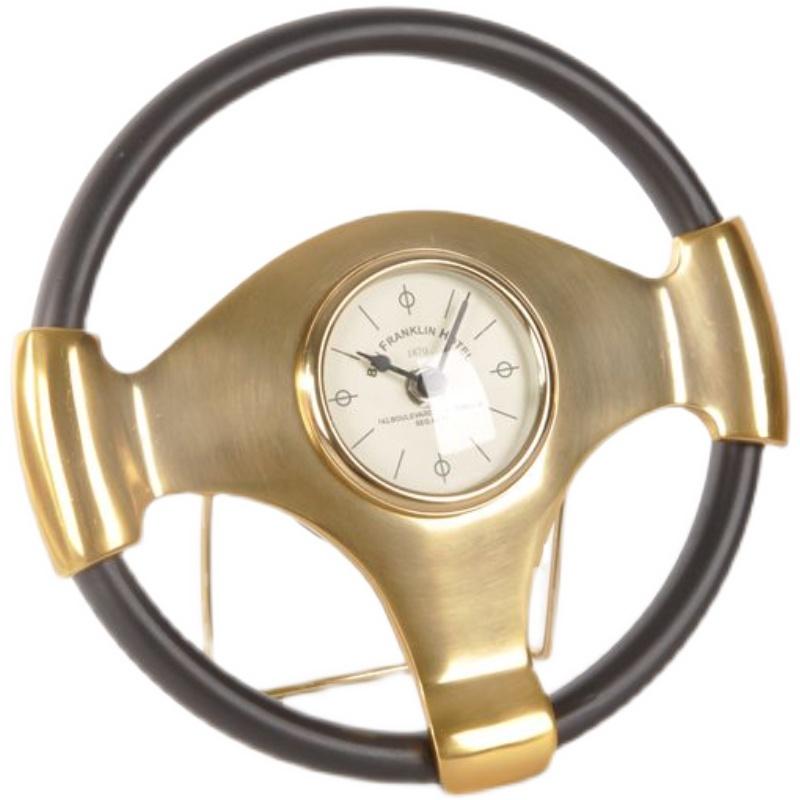 Steering Wheel Desk Clock Metal Nordic Silent Creativity Unique Clocks Art Aesthetic Watches Home Table Decoration Accessories