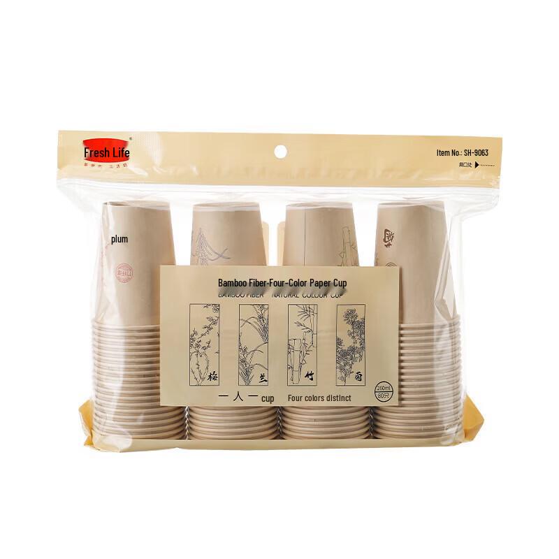 Fresh Life Bamboo Fiber Disposable Cups