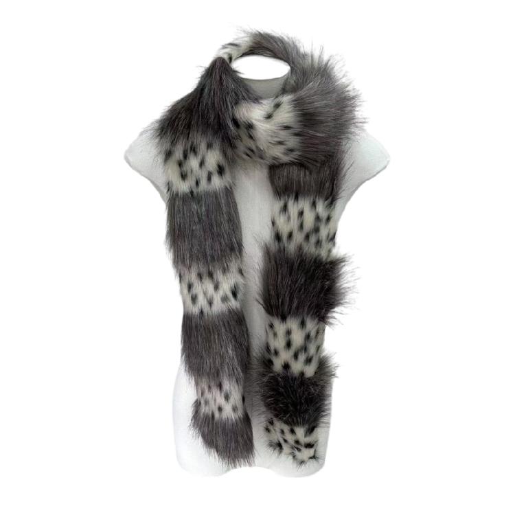 Stylish Leopards Fleece Scarf Soft Unisex Winter Neckwear Versatiles As Fashion Shawl For Casual Or Holiday Outfits 1