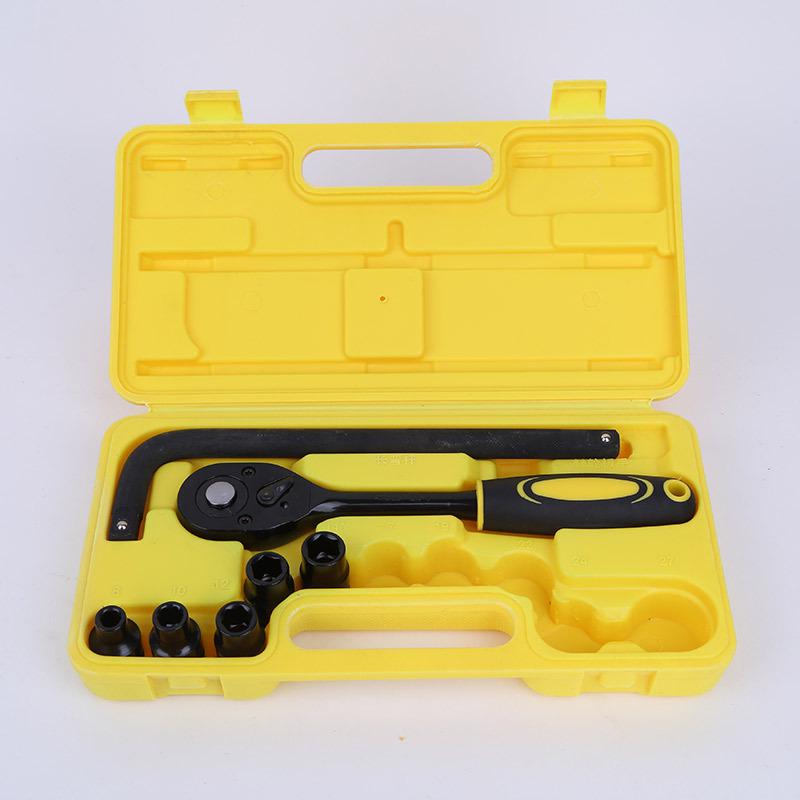13-Piece Multifunctional Pneumatic Socket Tool Kit for Auto Repair Mirror Finish 13-piece Set