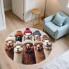 Goat Theme pattern round rug,Carpet Rug for Living Room Bedroom Playroom ,Non-slip Floor Mat,Holiday Gifts and Birthday Gifts.