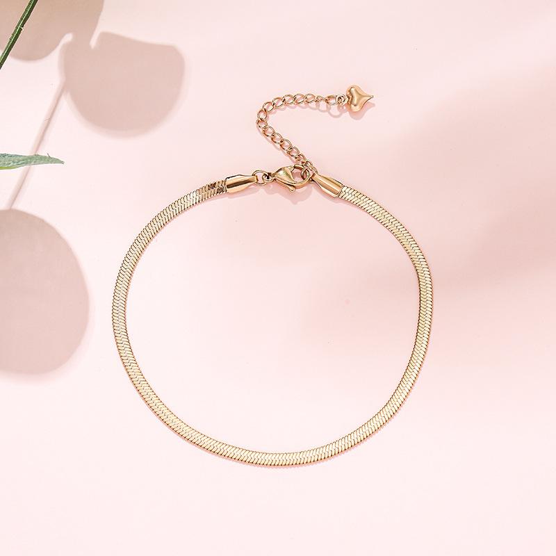 4MM 316L Stainless Steel Snake Chain Anklet For Women/Men Sexy Leg Foot Bracelet Accessorie Chain Jewelry