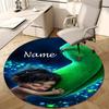 Personalized Good Dinosaur Round Chair Office Rug - Perfect for Mat, Office Chair & More - Ideal Gift for Birthdays and Holidays