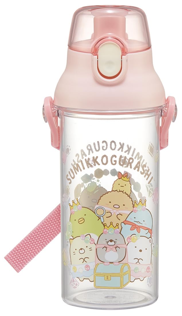 

Skater Water Sumikkogurashi no Sanrio Plastic Clear Bottle for Made in Bottle, 480ml, Mogura Oku Design, Kids, Japan, PSB5TR-A
