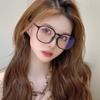 2-Pacs -- The New Ins Retro-Makeup Fashion Premium Blush Glasses Anti-Blue Light Flat Lens