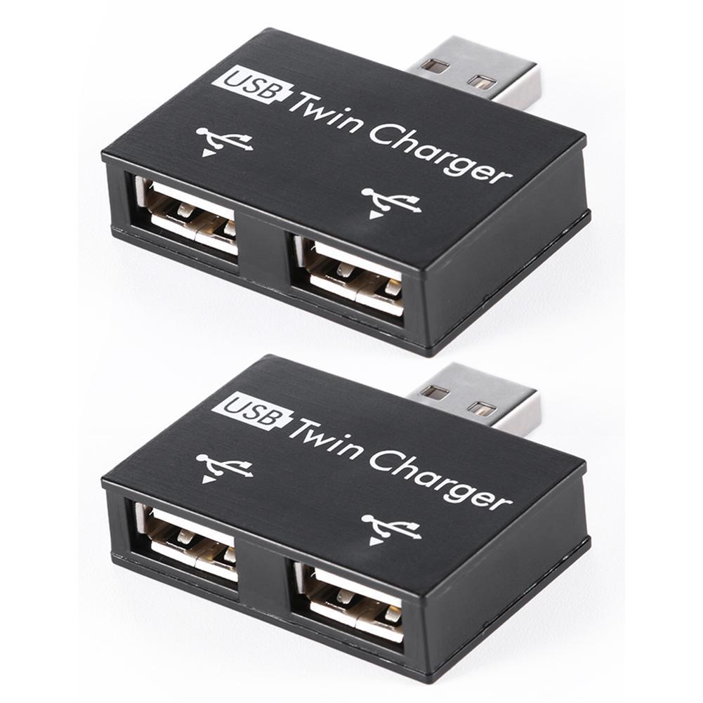 Buy 2pcs USB2.0 Male to Female Charger Dual 2 Port USB Splitter Hub ...