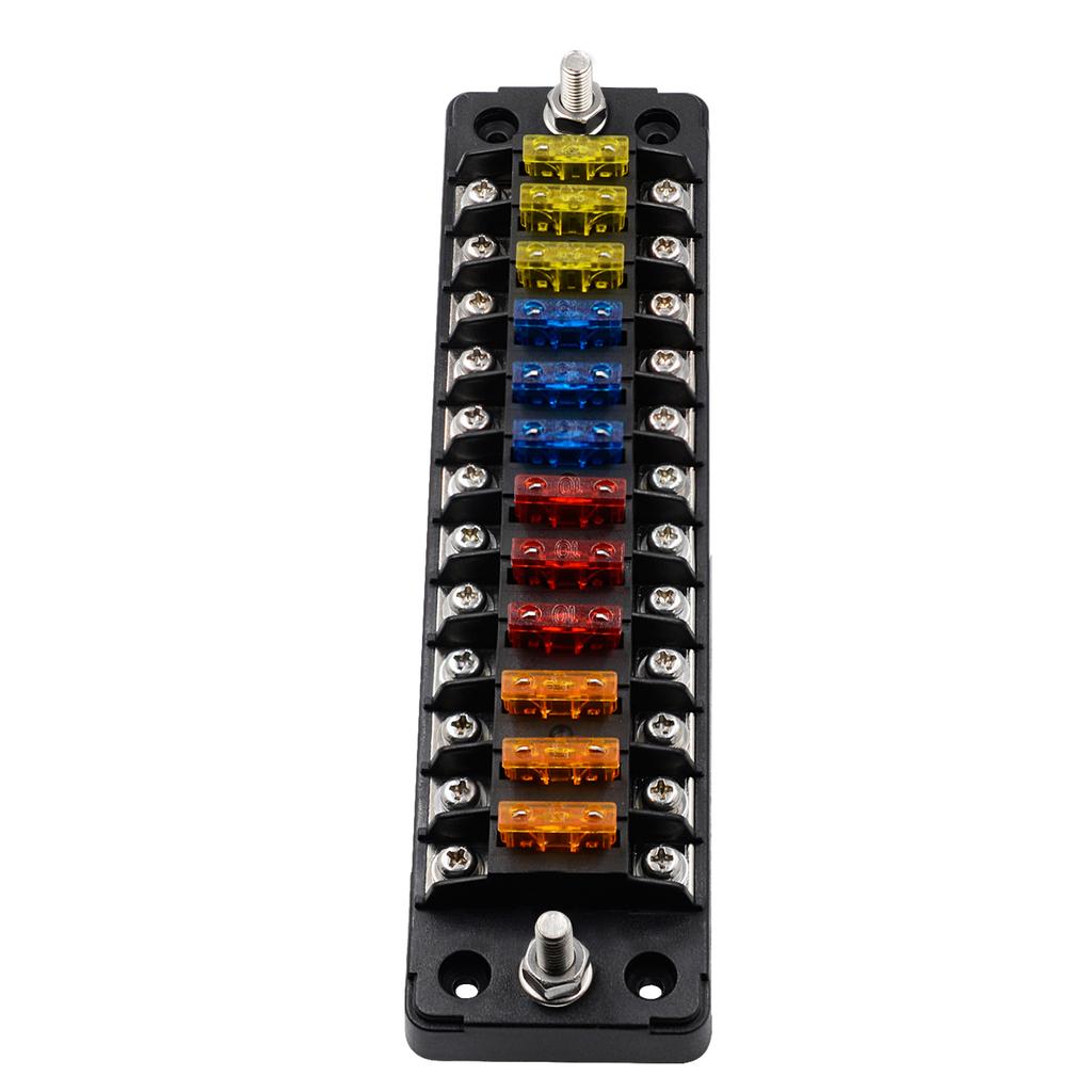 1 Unit 12 Boxes Fuse Box Fuse Marine Led Indicator Fuse Panel Cover and Fuse Automatic Replacement Fuse Block Directed Copper Screw