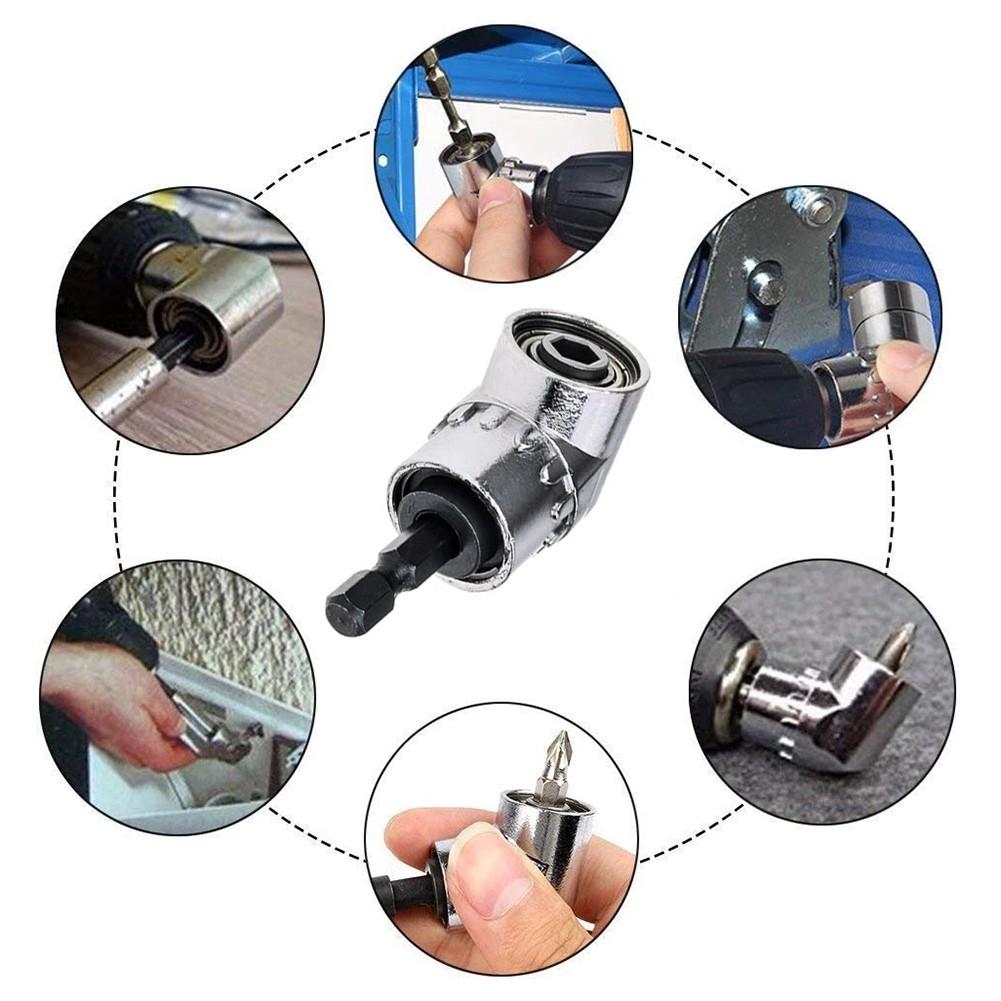 Silver Drill Adapter Right Angle 105 Degree 5.5*3cm Adapter