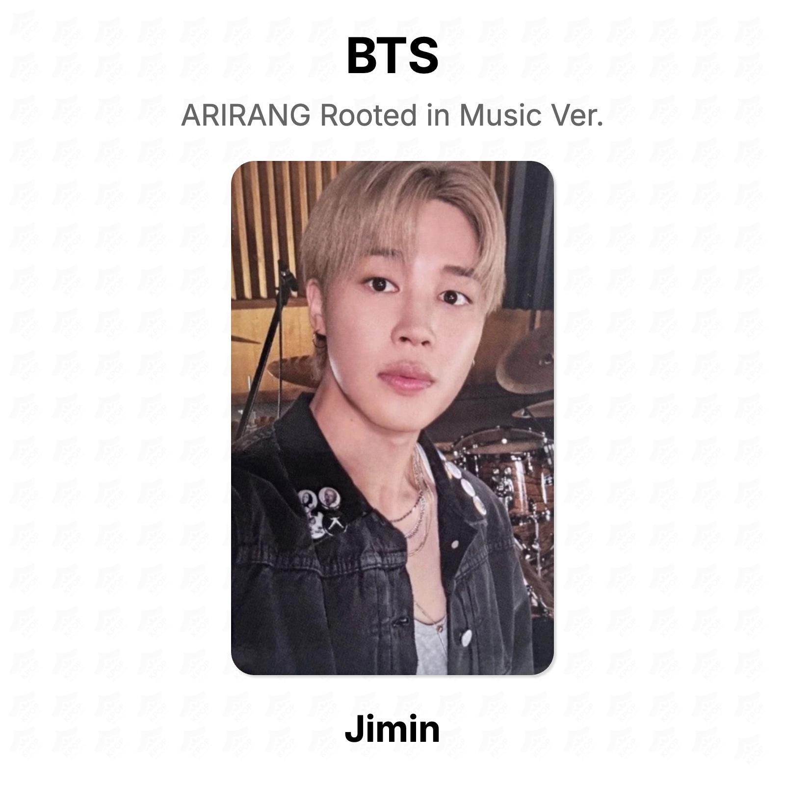 BTS АРИРАНГ Укорененный в музыке Вер. Официальная фотокарта Jimin