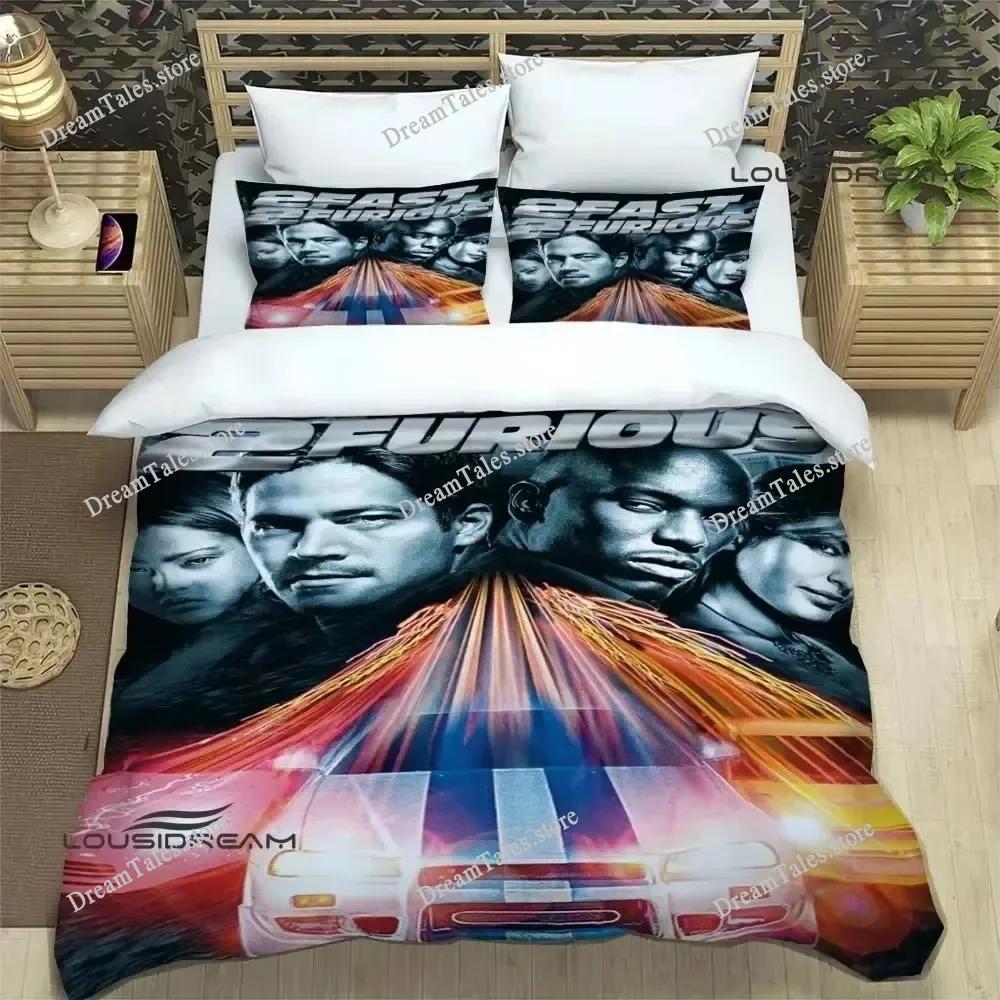 3D Print Fast & Furious Bedding Set Boys Girls Twin Queen King Size Duvet Cover Pillowcase Bed Boys Adult Home Textileextile369