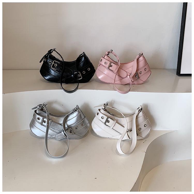 Bolsa Baguette de Ombro para Motociclista Estilo Retrô Quente Tendência 2024